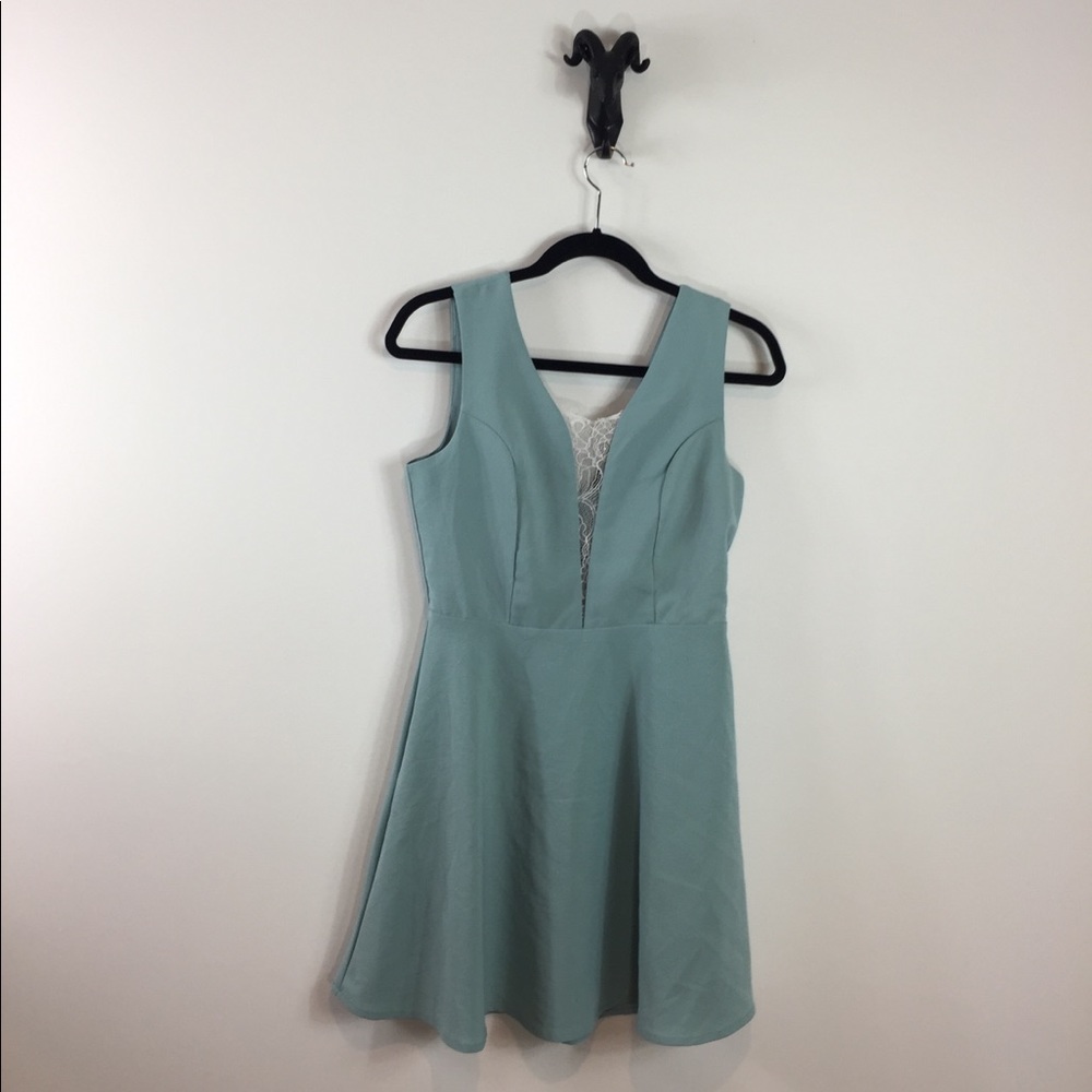 Max and Riley Light Blue Skater Dress Size Medium